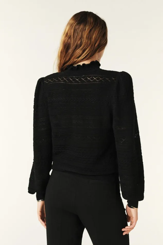 LongSleeve Sweater Vinnie Black Women Baandsh Sweaters and Cardigans