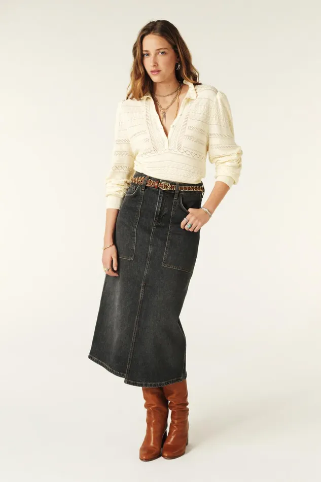 LongSleeve Sweater Vinnie Black Women Baandsh Sweaters and Cardigans