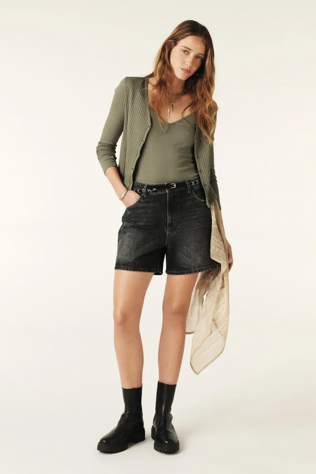 LongSleeve Top Tan Green Women Baandsh Tops and Shirts