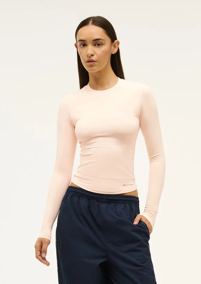LongSleeveTops PE Nation Women FOUNDATION LONG SLEEVE TOP IN BLUSH