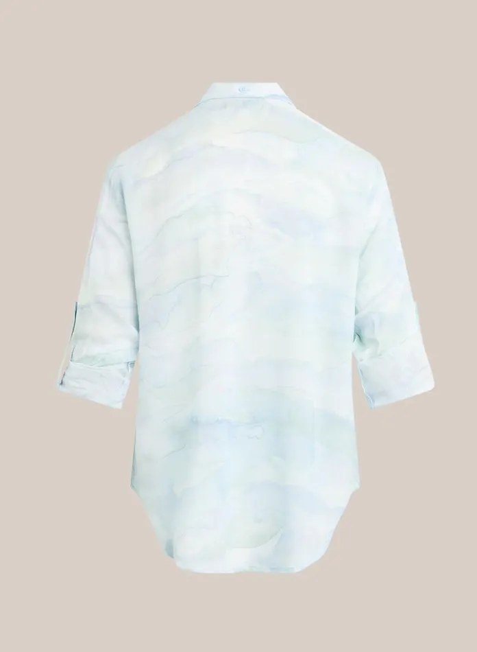 Long Sleeve Women Bella Dahl Capri Button Down Shirt 8211 Waves Camo Print Long Sleeve Women Bella Dahl Capri Button Down Shirt 8211 Waves Camo Print