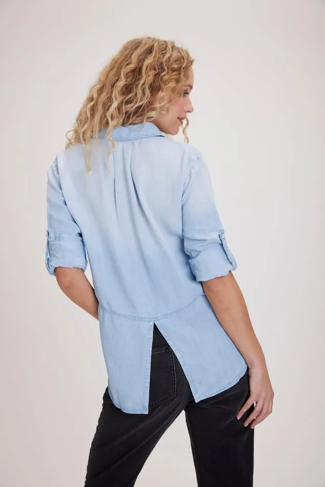 Long Sleeve Women Bella Dahl Split Back Button Down 8211 Sunbleach Wash Long Sleeve Women Bella Dahl Split Back Button Down 8211 Sunbleach Wash