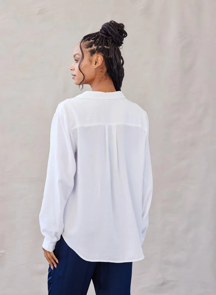 Long Sleeve Women Bella Dahl Two Pocket Classic Button Down 8211 White Long Sleeve Women Bella Dahl Two Pocket Classic Button Down 8211 White