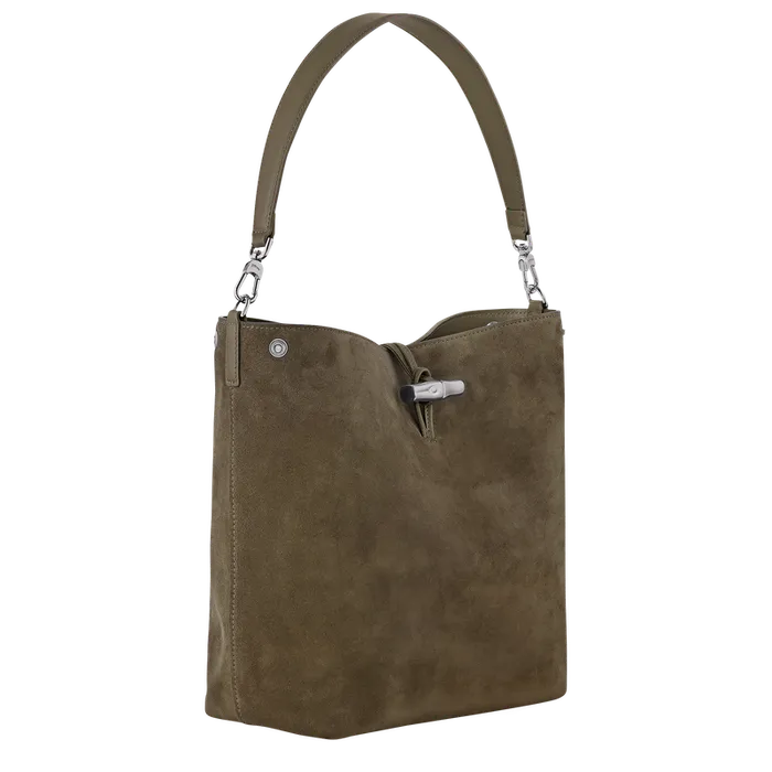 Longchamp Shoulder bags Women Le Roseau M Hobo bag Olive Longchamp Shoulder bags Women Le Roseau M Hobo bag Olive