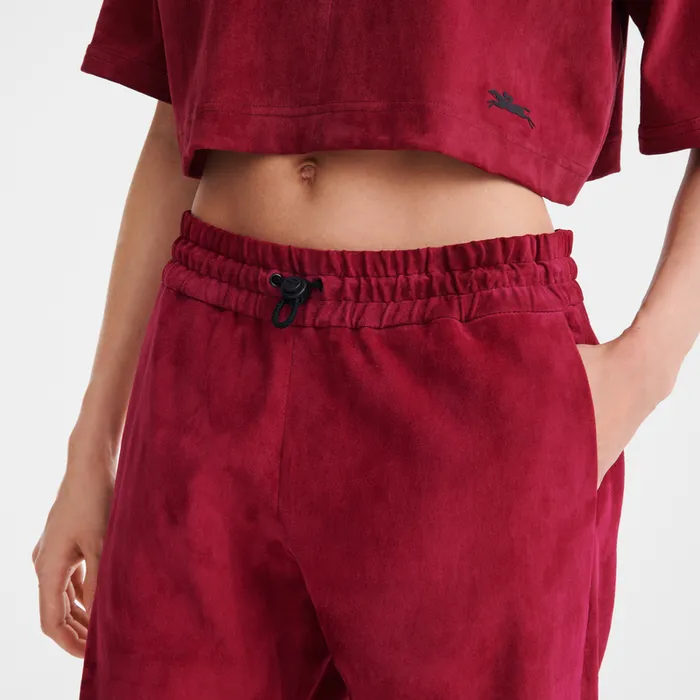 Longchamp Trousers and shorts Women Leather straight pants BeetrootBeetrootBeetroot Longchamp Trousers and shorts Women Leather straight pants BeetrootBeetrootBeetroot