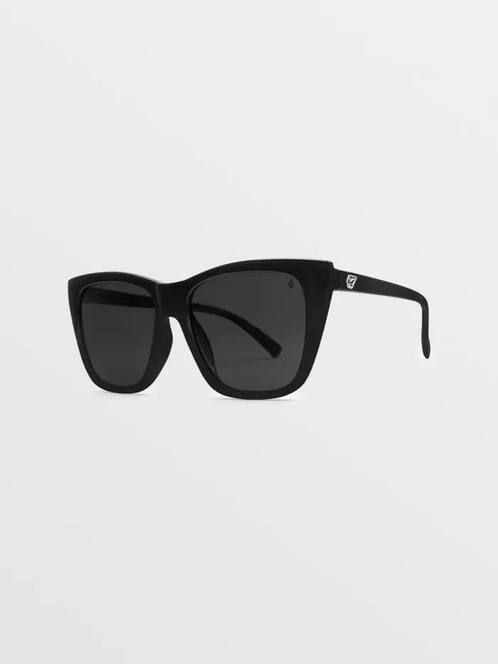 Looky Lou Sunglasses 8211 Gloss BlackGray MensWomens Volcom Sunglasses