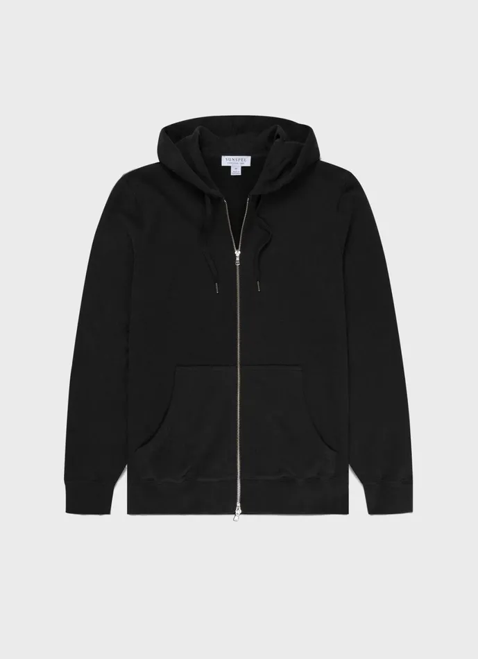 Loopback Zip Hoody Black Men SUNSPEL Sweatshirts and Sweatpants