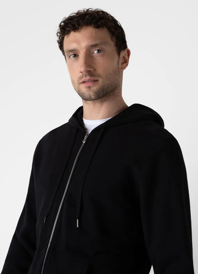 Loopback Zip Hoody Black Men SUNSPEL Sweatshirts and Sweatpants