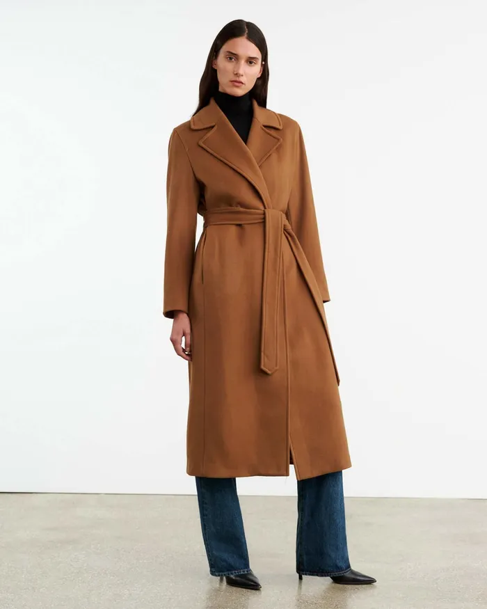 LORELLE COAT Cognac Women Nili Lotan Coats and Outerwear