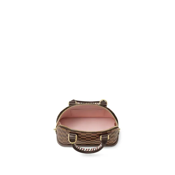 Louis Vuitton Damier Ebene Coated Canvas N40447 Braided Alma BB 8211 Louis Vuitton Handbag Store Women Louis Vuitton Alma Bag