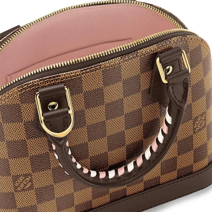 Louis Vuitton Damier Ebene Coated Canvas N40447 Braided Alma BB 8211 Louis Vuitton Handbag Store Women Louis Vuitton Alma Bag