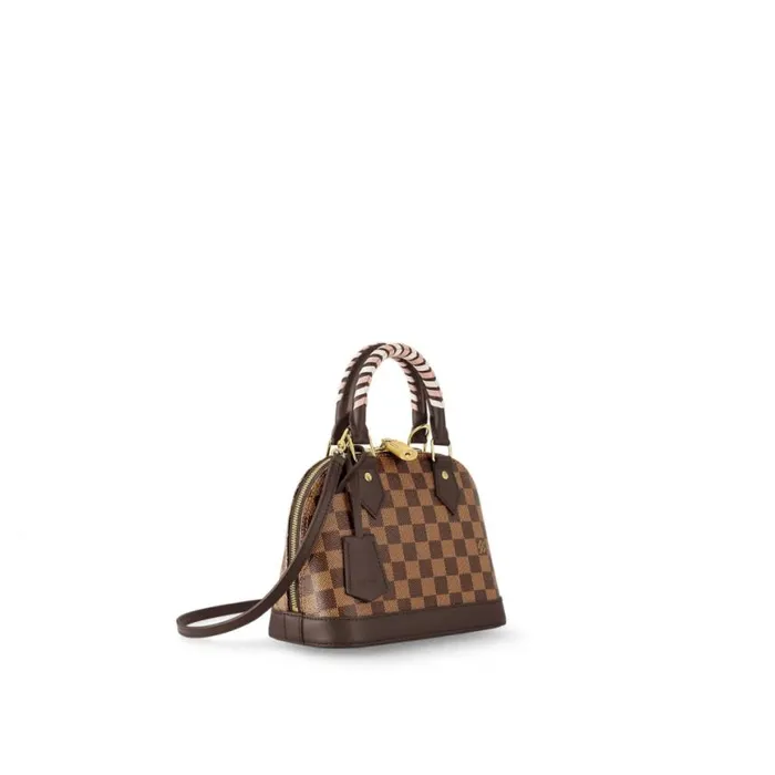 Louis Vuitton Damier Ebene Coated Canvas N40447 Braided Alma BB 8211 Louis Vuitton Handbag Store Women Louis Vuitton Alma Bag