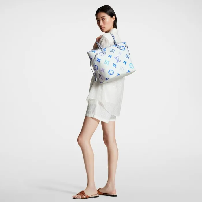 Louis Vuitton M22979 Neverfull MM Blue Monogram 8211 Louis Vuitton Handbag Store Women Louis Vuitton Neverfull Bag