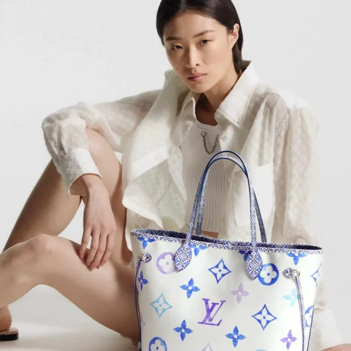 Louis Vuitton M22979 Neverfull MM Blue Monogram 8211 Louis Vuitton Handbag Store Women Louis Vuitton Neverfull Bag