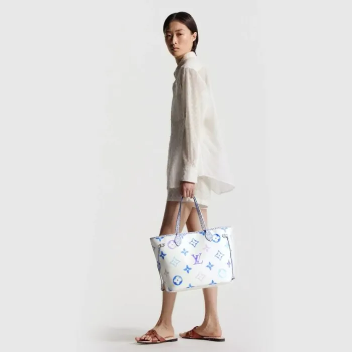Louis Vuitton M22979 Neverfull MM Blue Monogram 8211 Louis Vuitton Handbag Store Women Louis Vuitton Neverfull Bag