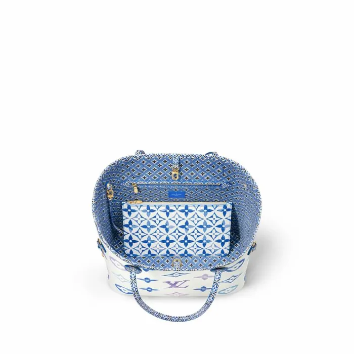 Louis Vuitton M22979 Neverfull MM Blue Monogram 8211 Louis Vuitton Handbag Store Women Louis Vuitton Neverfull Bag