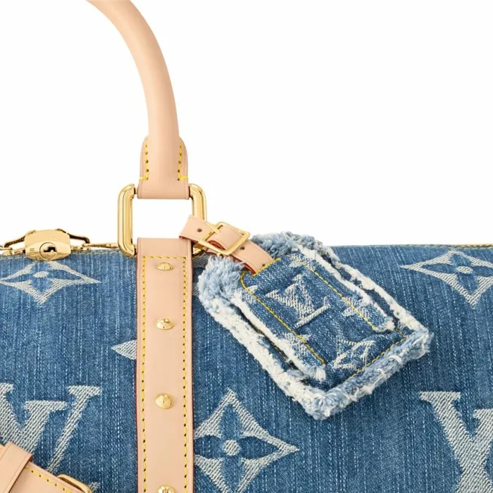 Louis Vuitton M24315 Keepall Bandoulire 45 Denim Blue 8211 Louis Vuitton Handbag Store Men Louis Vuitton Bags