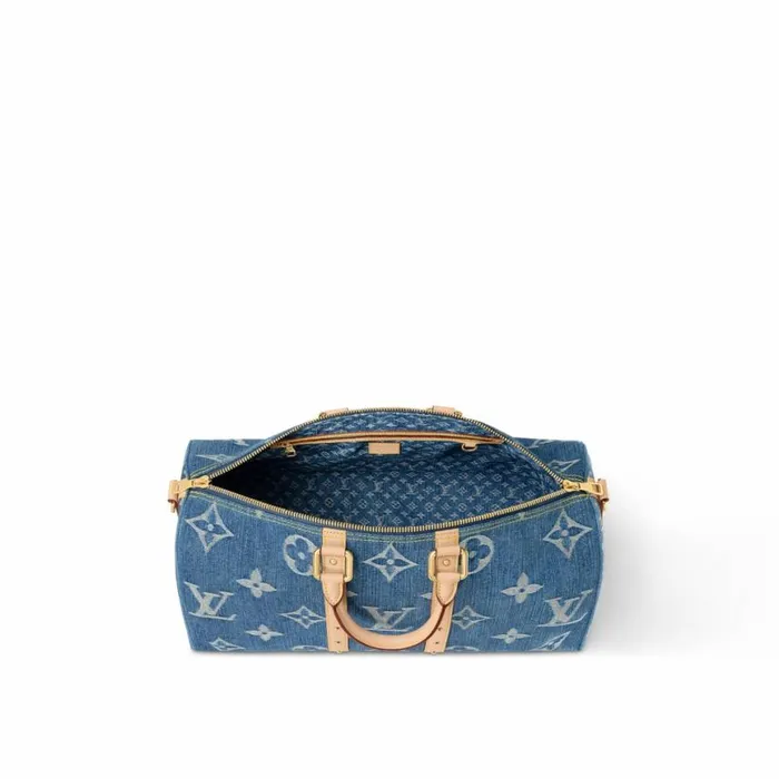 Louis Vuitton M24315 Keepall Bandoulire 45 Denim Blue 8211 Louis Vuitton Handbag Store Men Louis Vuitton Bags