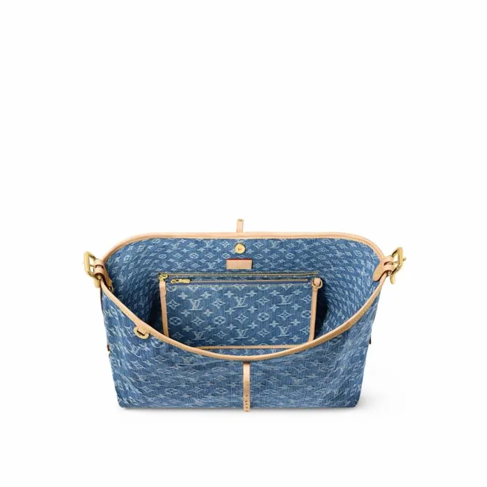 Louis Vuitton M46855 CarryAll MM Denim Blue 8211 Louis Vuitton Handbag Store Women Louis Vuitton CarryAll Bag