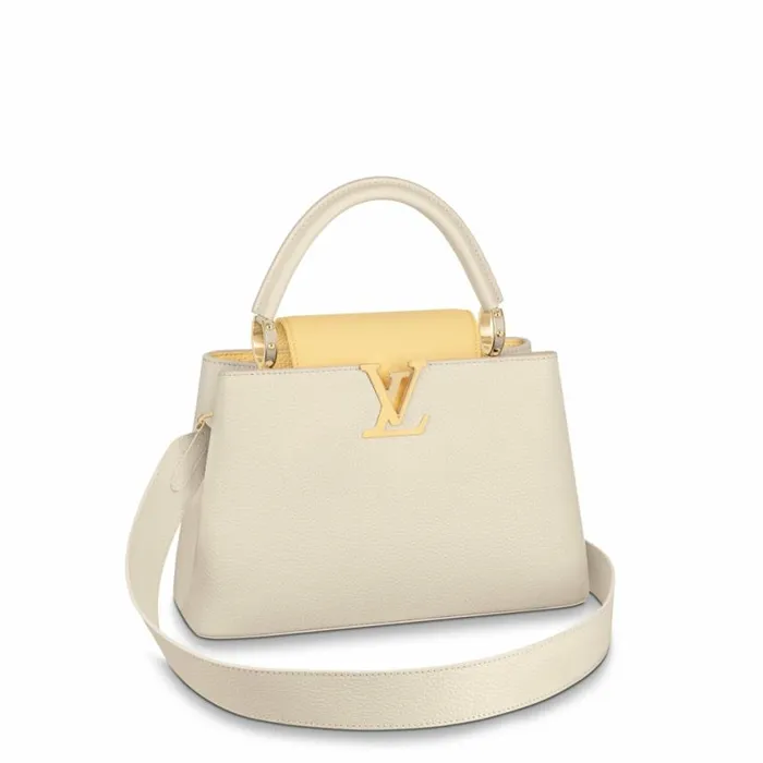 Louis Vuitton M59883 Capucines MM Cream 8211 Louis Vuitton Handbag Store Women Louis Vuitton Capucines Bag