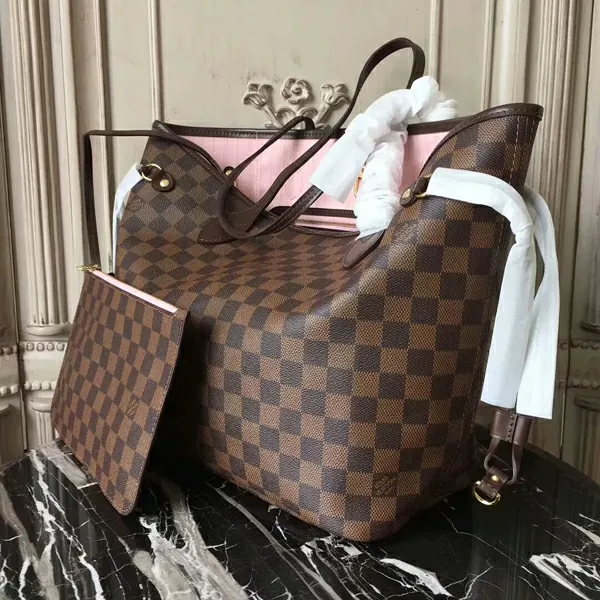 Louis Vuitton N41603 Neverfull MM Shoulder Bag Damier Ebene Canvas 8211 Louis Vuitton Handbag Store Women Louis Vuitton Neverfull Bag