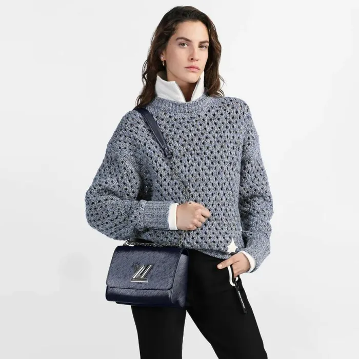 Louis Vuitton Navy Blue M21028 Twist MM 8211 Louis Vuitton Handbag Store Women Louis Vuitton Twist Bag