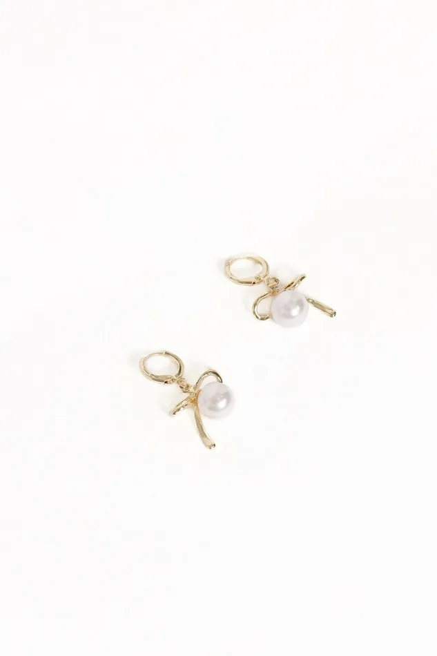 Louisa Bow Earrings GoldPearl Women Earrings Petal and Pup