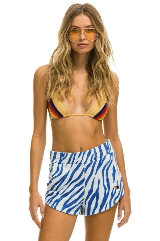 Lounger Shorts 8211 Blue Tiger Women Aviator Nation Shorts