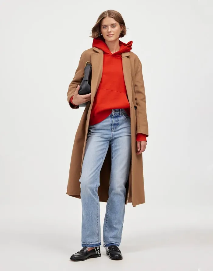 Loungewear Women Madewell Midweight Hoodie Sweatshirt Bright Cherry