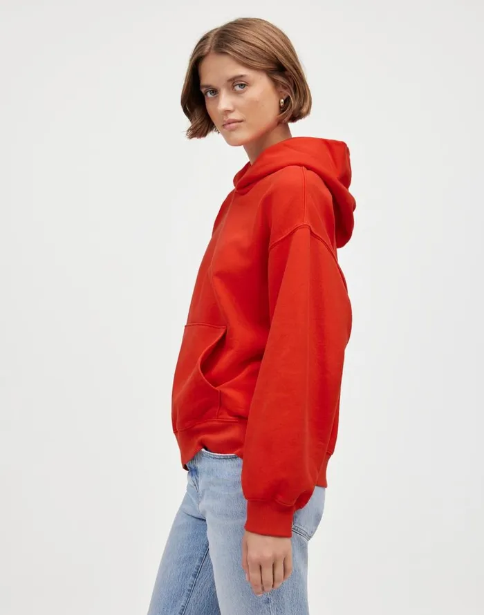 Loungewear Women Madewell Midweight Hoodie Sweatshirt Bright Cherry
