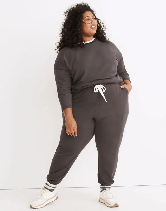 Loungewear Women Madewell Plus MWL Superbrushed Easygoing Sweatshirt Black Coal Loungewear Women Madewell Plus MWL Superbrushed Easygoing Sweatshirt Black Coal