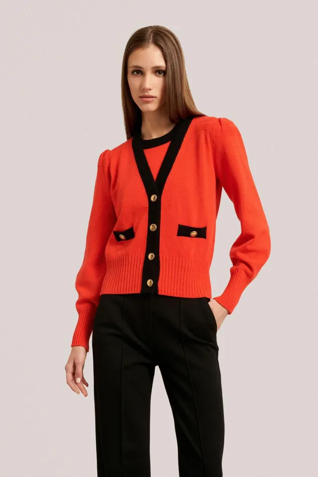 Luisa Spagnoli Cardigan Women Cento Orangeblack