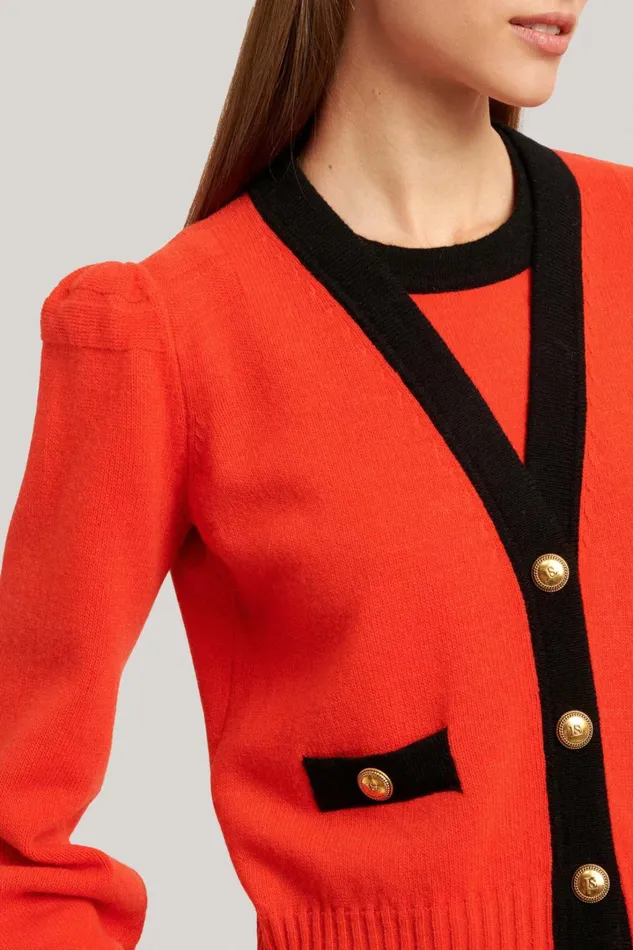 Luisa Spagnoli Cardigan Women Cento Orangeblack Luisa Spagnoli Cardigan Women Cento Orangeblack