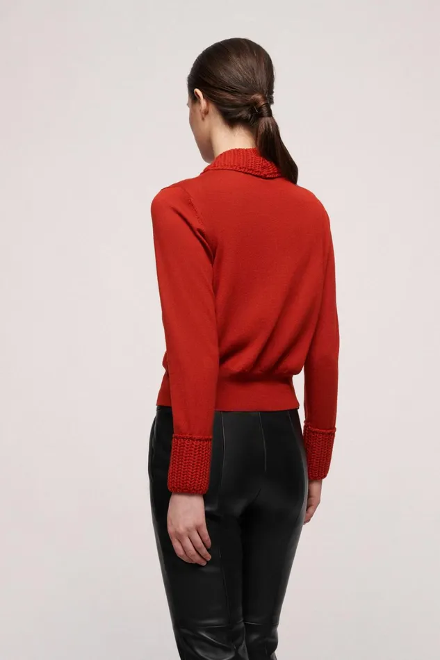 Luisa Spagnoli Cardigan Women Modi Bright Orange Luisa Spagnoli Cardigan Women Modi Bright Orange