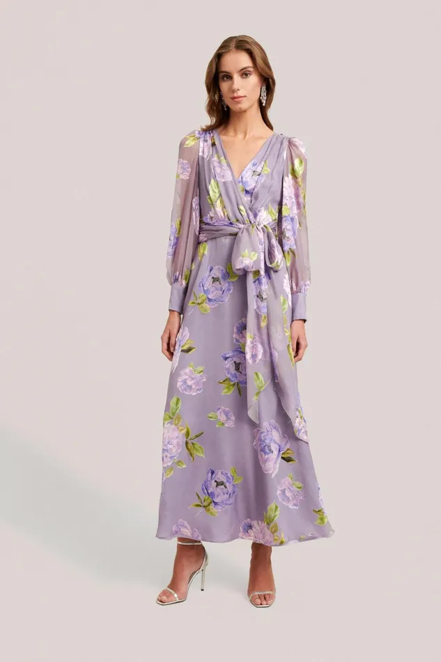 Luisa Spagnoli Formal Dresses Women Gaeli Lilac Pink Background