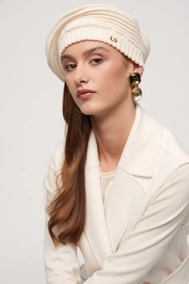 Luisa Spagnoli Gloves And Hats Women Millimetro Cream