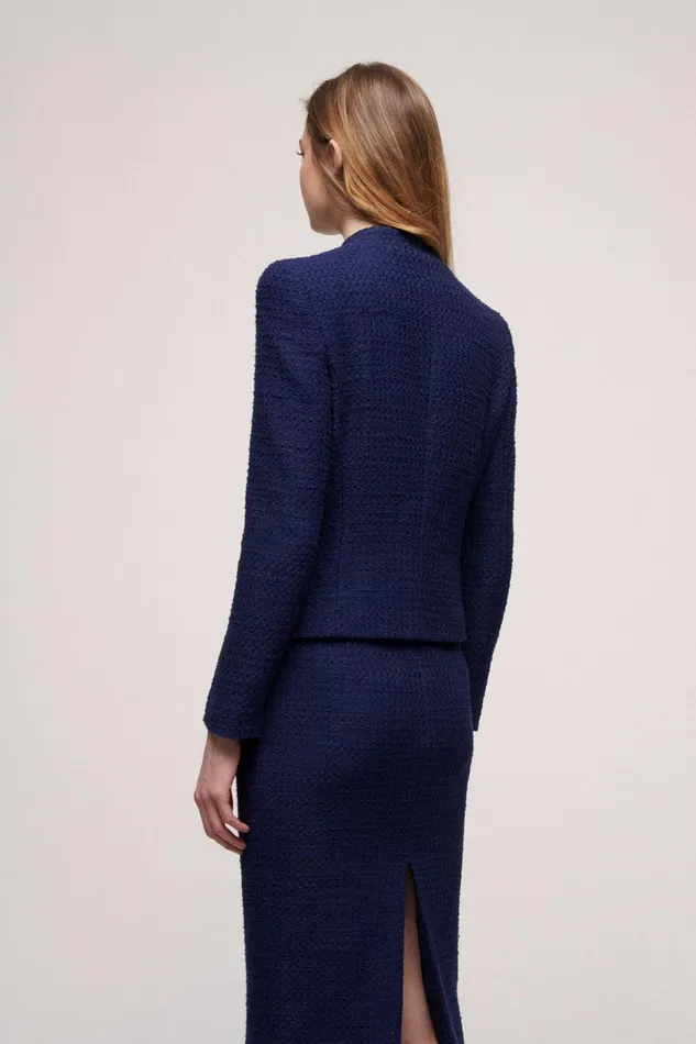 Luisa Spagnoli Jackets and Blazers Women Squadra Blue Purplish Luisa Spagnoli Jackets and Blazers Women Squadra Blue Purplish