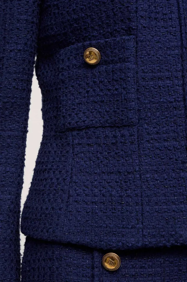 Luisa Spagnoli Jackets and Blazers Women Squadra Blue Purplish Luisa Spagnoli Jackets and Blazers Women Squadra Blue Purplish