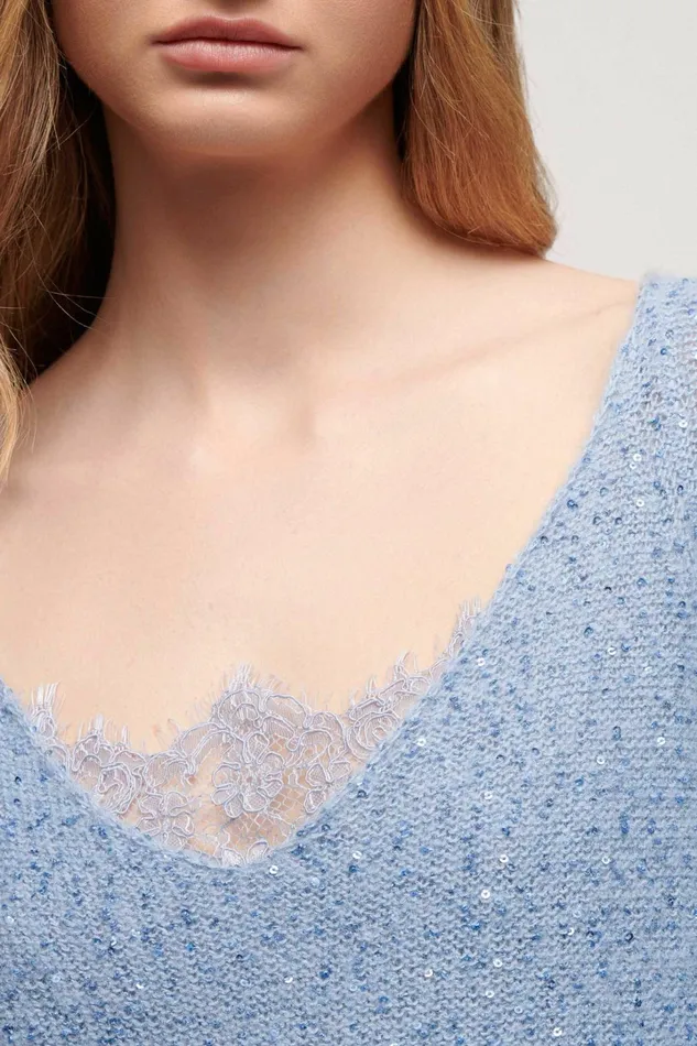 Luisa Spagnoli Knitwear Women Consorte Light Blue Luisa Spagnoli Knitwear Women Consorte Light Blue
