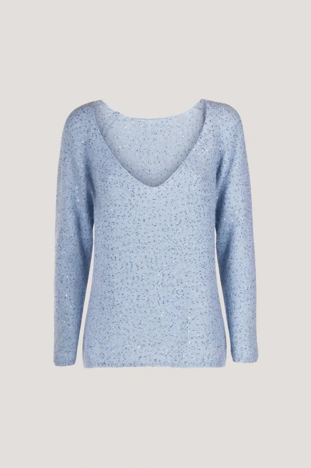 Luisa Spagnoli Knitwear Women Consorte Light Blue Luisa Spagnoli Knitwear Women Consorte Light Blue