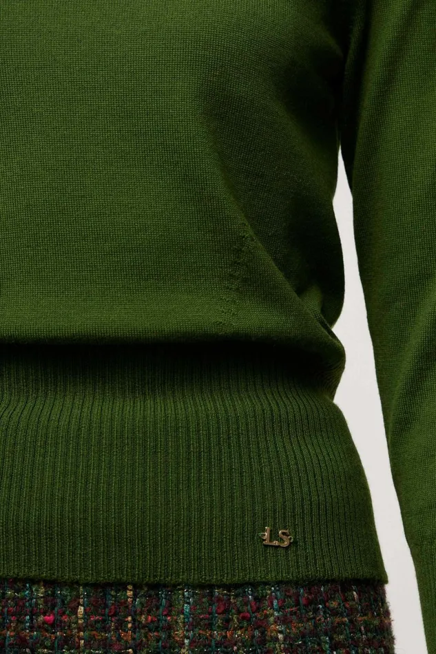 Luisa Spagnoli Knitwear Women Manos Military Green Luisa Spagnoli Knitwear Women Manos Military Green
