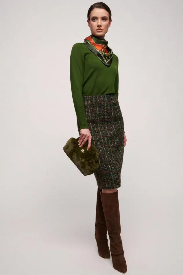 Luisa Spagnoli Knitwear Women Manos Military Green Luisa Spagnoli Knitwear Women Manos Military Green