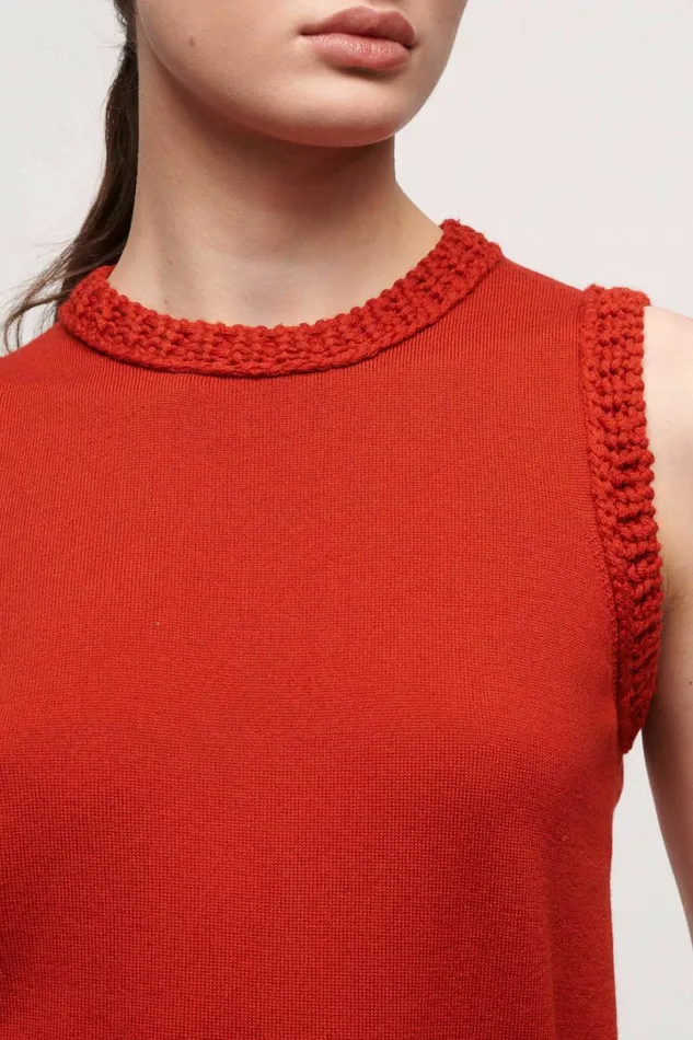 Luisa Spagnoli Tops And TShirts Women Mini Bright Orange Luisa Spagnoli Tops And TShirts Women Mini Bright Orange