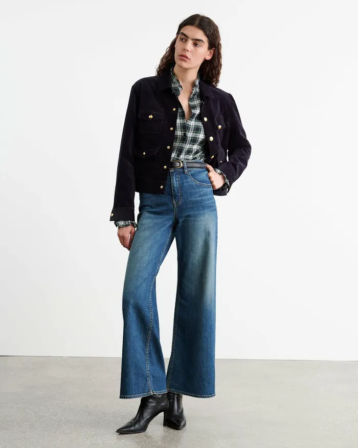 LYDIA SHIRT Ivorygreen Plaid Women Nili Lotan Tops