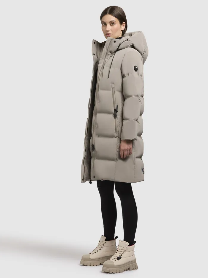 Mantel LONI Graubeige Graubeige Women Quilted Coats KHUJO