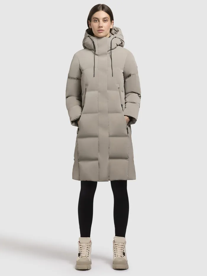 Mantel LONI Graubeige Graubeige Women Quilted Coats KHUJO