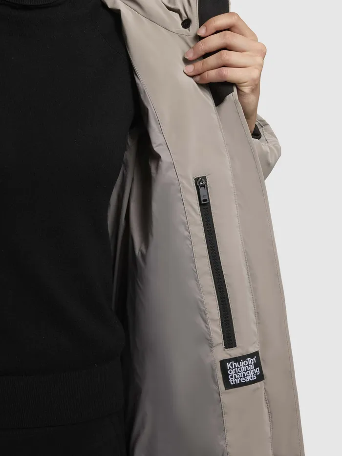 Mantel LONI Graubeige Graubeige Women Quilted Coats KHUJO