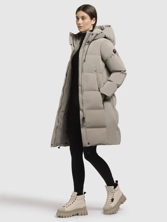 Mantel LONI Graubeige Graubeige Women Quilted Coats KHUJO