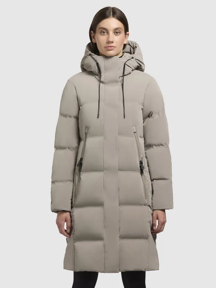 Mantel LONI Graubeige Graubeige Women Quilted Coats KHUJO