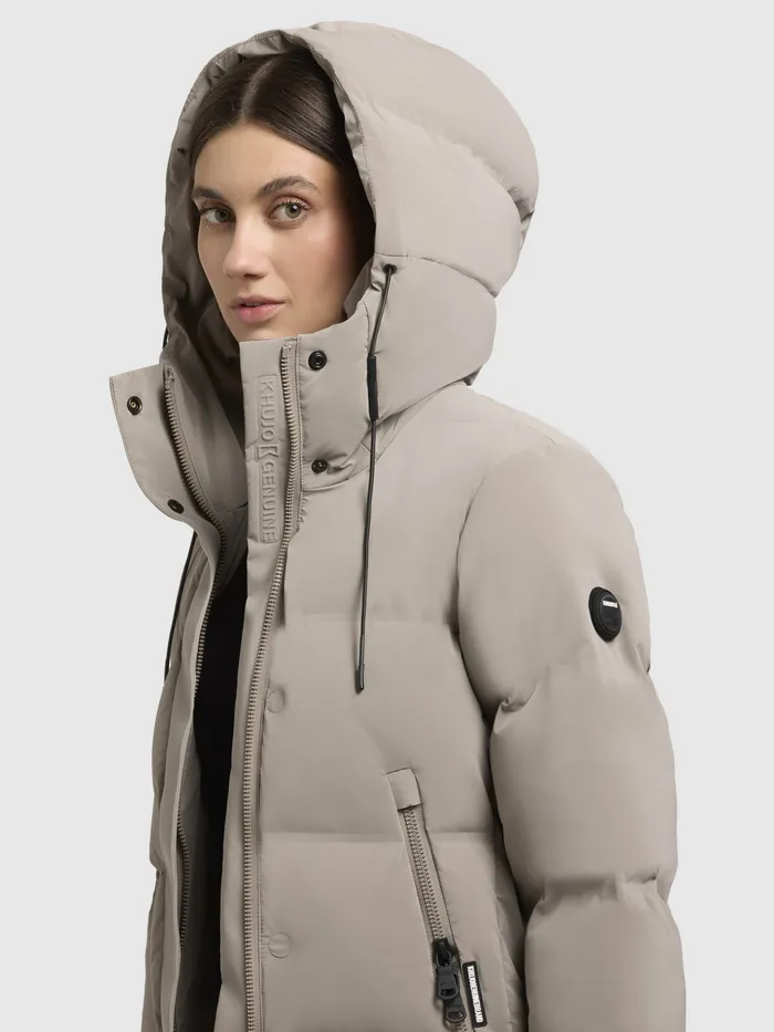 Mantel LONI Graubeige Graubeige Women Quilted Coats KHUJO